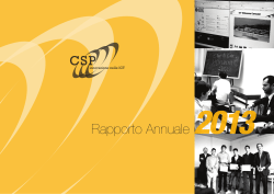 Annual Report 2013 - CSP innovazione nelle ICT