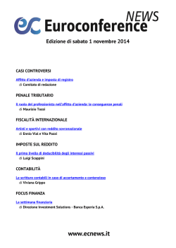 Edizione di sabato 1 novembre 2014