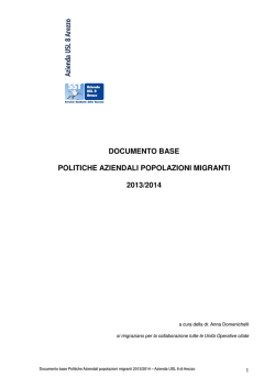 documento base politiche aziendali popolazioni migranti 2013/2014
