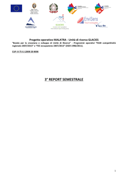 3° report semestrale - Fondazione Montagna Sicura
