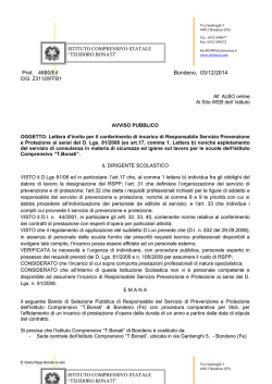 Prot. 4680/Bil Bondeno, 03/12/2014 - Istituto Comprensivo "T. Bonati