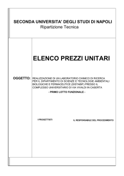 Elenco prezzi 5/C/2014 - Seconda Università degli Studi di Napoli