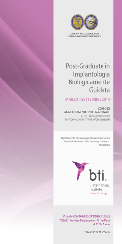 Post-Graduate in Implantologia Biologicamente Guidata