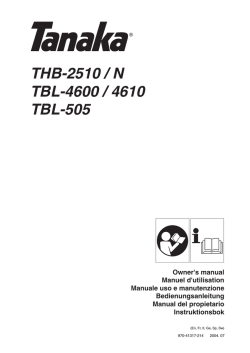 THB-2510 / N TBL-4600 / 4610 TBL-505