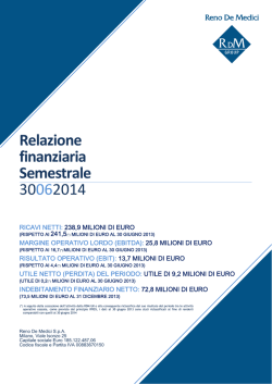 1° semestre 2014 - Reno De Medici