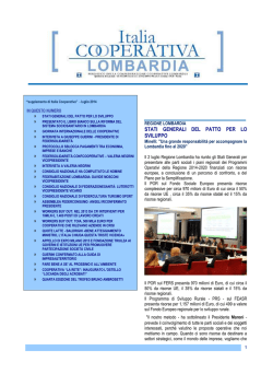 notiziario luglio 2014 - Confcooperative Lombardia