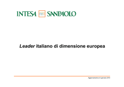 Leader italiano di dimensione europea