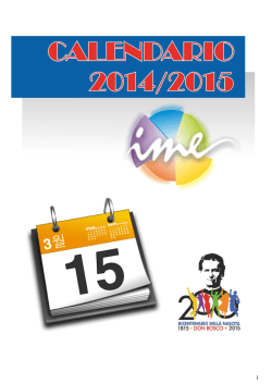 Calendario IME - Ispettoria Salesiana Meridionale