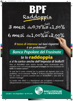 A4-BPF RADDOPPIA - Banca Popolare del Frusinate