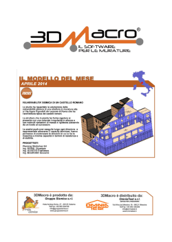 scarica il documento in pdf - 3DMacro il Software per le Murature