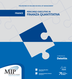 percorso executive in finanza quantitativa - Mip