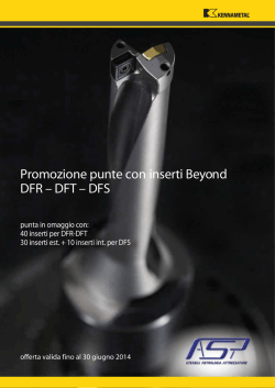 Promozione punte con inserti Beyond DFR – DFT – DFS