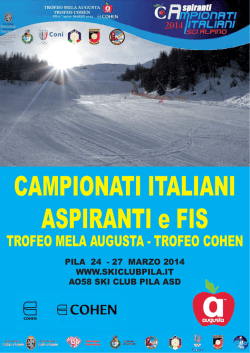 CAMPIONATI ITALIANI ASPIRANTI e FIS