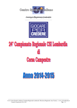 regolamento - CSI Lombardia