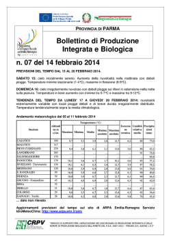 Bollettino integrato-bio PR07/14-02-14