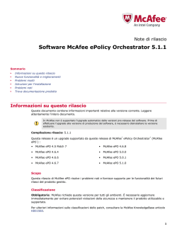 Software McAfee ePolicy Orchestrator 5.1.1 Note