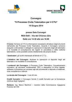 Convegno "Il Processo Civile Telematico per il CTU" 19