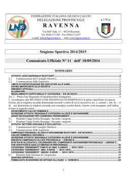 C.U. N. 11... - FIGC Ravenna