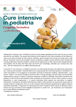 Talking about “intensive care” in Pediatrics means so many things