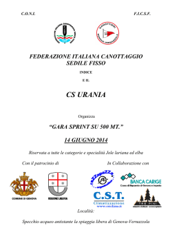 14 giugno - Federazione Italiana Canottaggio Sedile Fisso