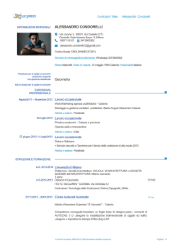 Curriculum - Collegio Periti Industriali delle province di Milano e Lodi