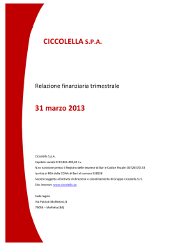 14.05.2013 Relazione Finanziaria Trimestrale al