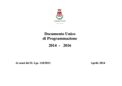 Documento Unico di Programmazione 2014