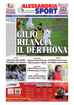 N° 35 – Alessandria Sport del 24/11/2014