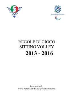 Sitting Volleyball Regole di Gioco 2013-2016 -Final