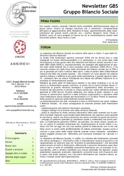 Newsletter n. 4 del 2012 - Gruppo Bilancio Sociale