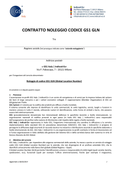 CONTRATTO NOLEGGIO CODICE GS1 GLN - Indicod-Ecr