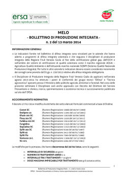 Bollettino produzione integrata melo n.2 del 13 marzo 2014