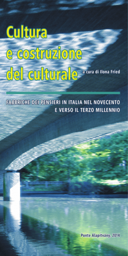 Cultura e costruzione2014 - Italogramma