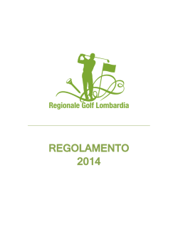 REGOLAMENTO 2014 - Regionale Golf Lombardia