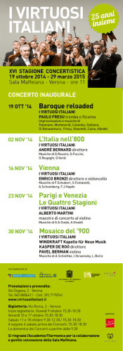 concerto inaugurale - I Virtuosi Italiani