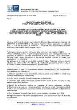 azienda usl7 - Ordine dei medici-chirurghi ed odontoiatri di Siena