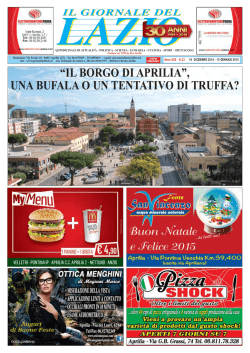 il borgo di aprilia - Il Giornale del Lazio
