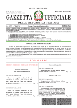 Gazzetta Ufficiale n. 135 del 13 giugno 2014 - Il sole 24 Ore