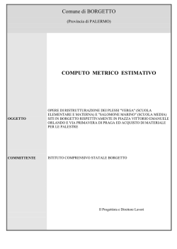 Computo metrico - Istituto Comprensivo di Borgetto