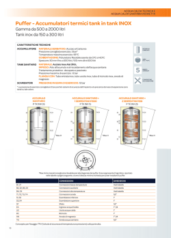 Puffer - Accumulatori termici tank in tank INOX