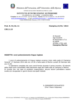 Circolare int. n. 118 - 13.01.2014 - iisviaromana.gov.it