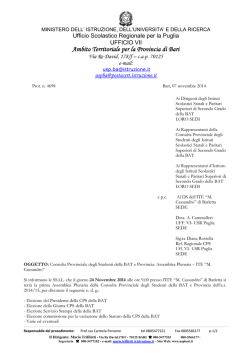 Nota n. 4698 del 7/11/2014 - Ambito Territoriale per la provincia di Bari