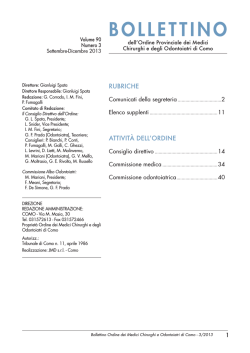Bollettino n. 3 - 2013 - Ordine dei Medici e Odontoiatri di Como