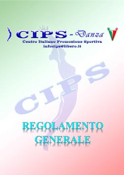 REGOLAMENTO CIPS DANZA Pag. 1