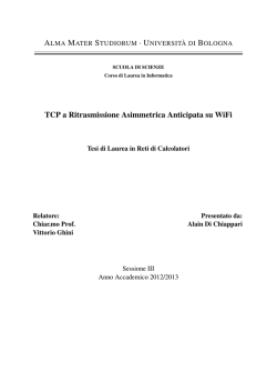 TCP a Ritrasmissione Asimmetrica Anticipata su WiFi