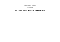 relazione di fine mandato anni 2009 - 2014