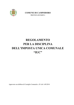 Regolamento IUC - Comune di Campodoro