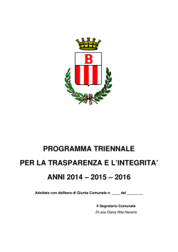 Piano Trasparenza 2014-2016