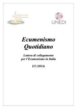 Newsletter n. 2 del 2014 - Centro Ecumenico Eugenio IV