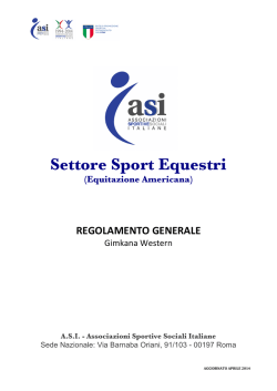 Regolamento - ASI Sport Equestri